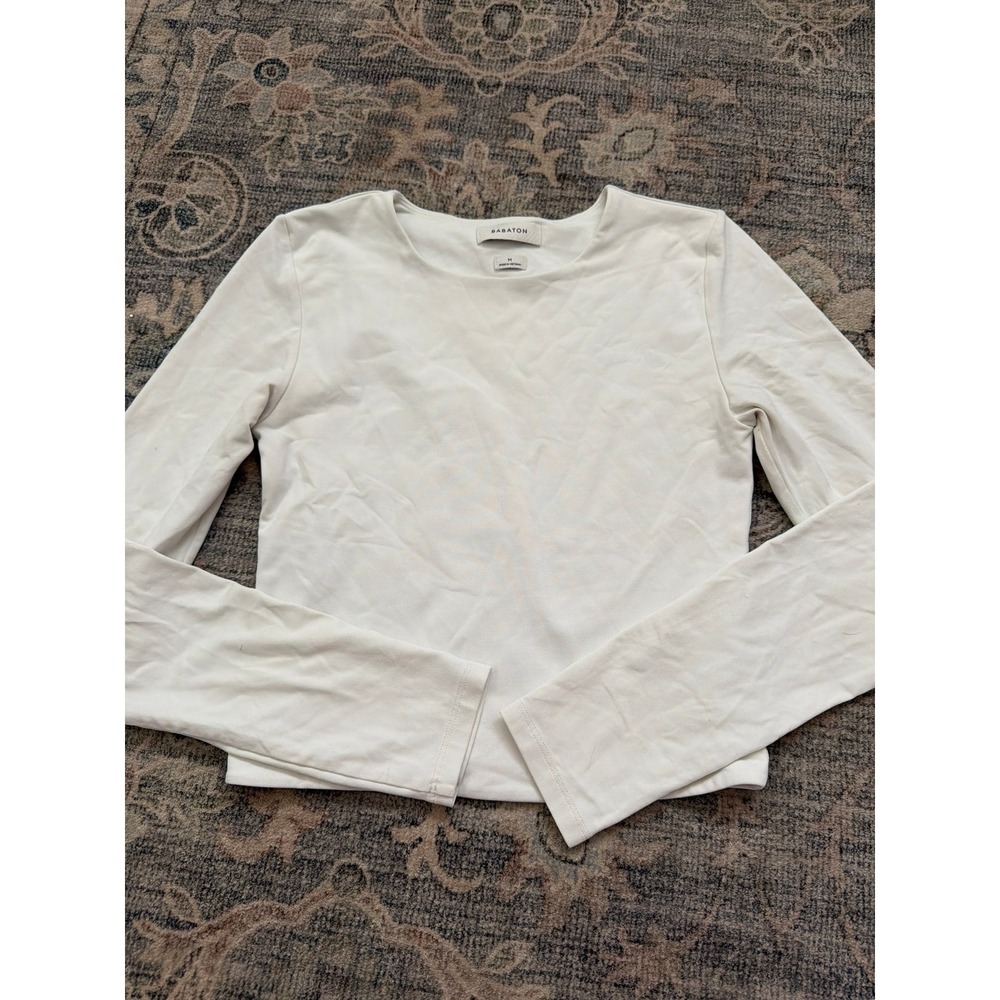 Aritzia Babaton White Long Sleeve Shirt